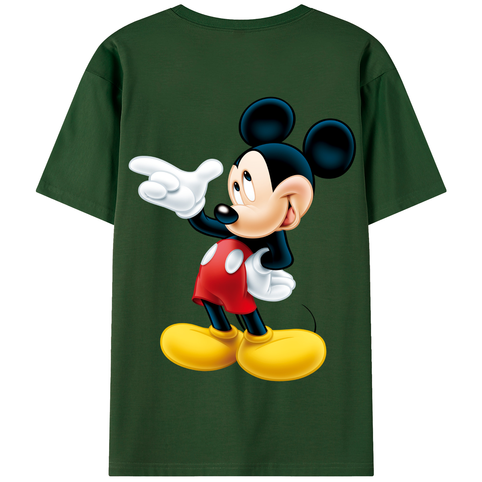 （画像用） ミッキーマウス Mickey Mouse 綿100％半袖Tシャツ（背面プリント）